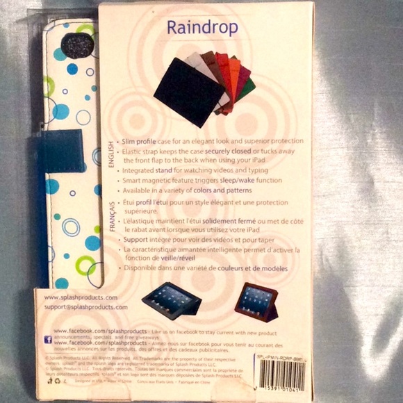 Splash Raindrop LEATHER case for iPad Mini, NWT💕 - Picture 8 of 8